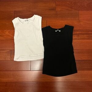 Zara white and Black Tank Tops